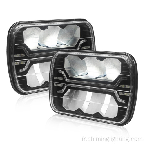 Lampe frontale LED carrée de 5x7 pouces 12V 24V hors route LED LED lampe à volant ATV Camion de camion